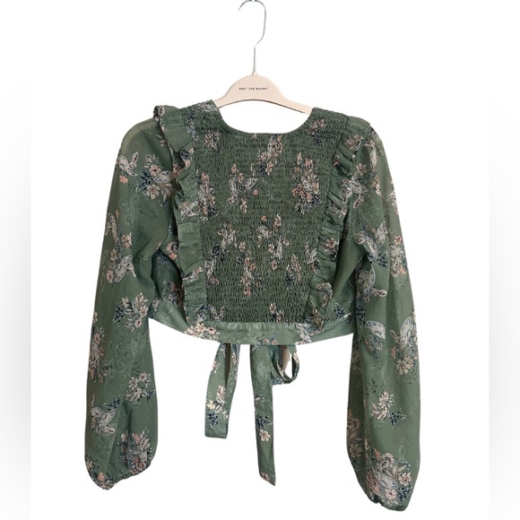 House of Harlow - Juniper Top - wrap-tie crop - Picture 2 of 6